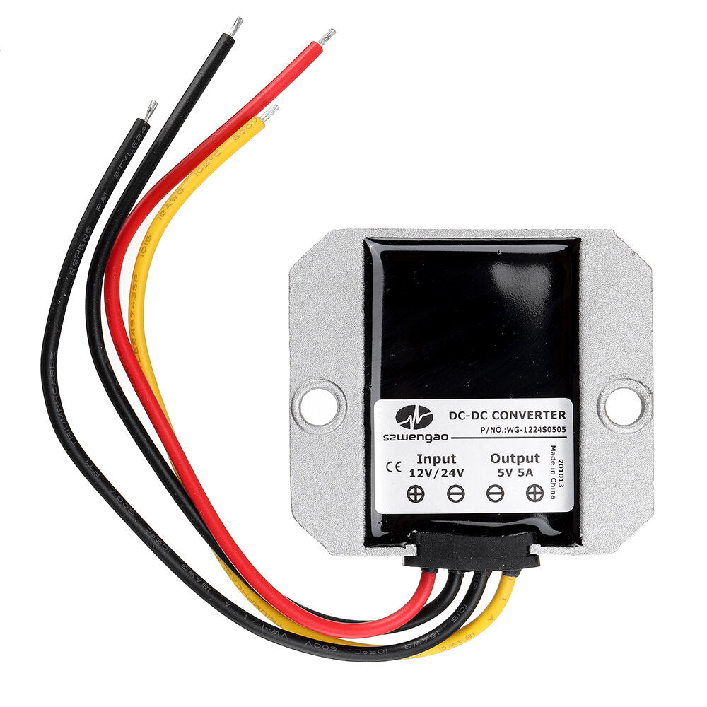 szwengao wg-1224s0505 auto led display power converter 12 v 24 v naar 5v 25 w 5a voedingsmodule