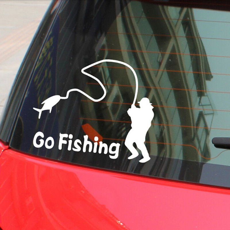 ga vissen auto sticker 14x11 cm vinyl auto raamstickers decals grafische sticker auto styling