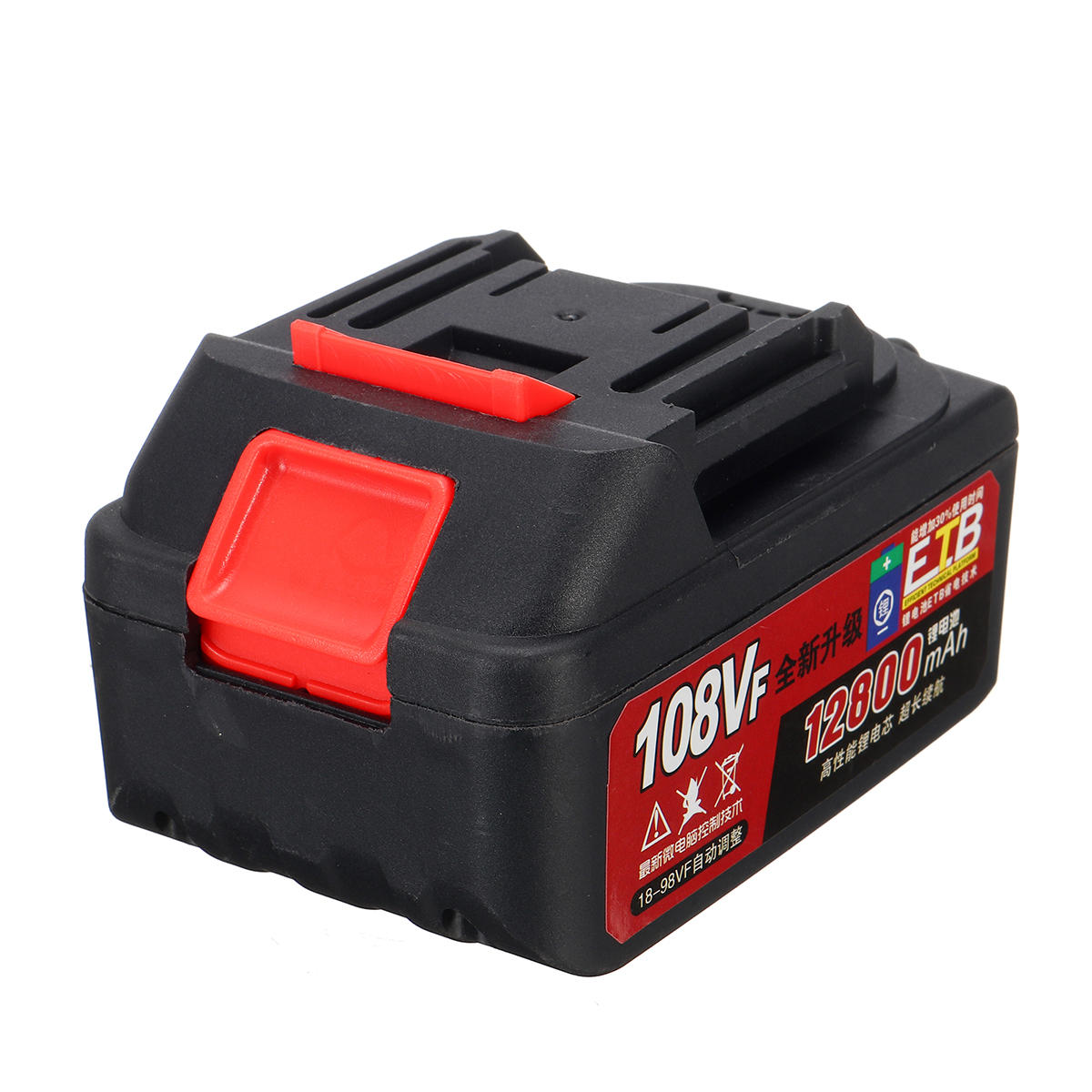 108vf 12800mah lithium-ion batterij elektrische draadloze slagmoersleutel boor driver kit