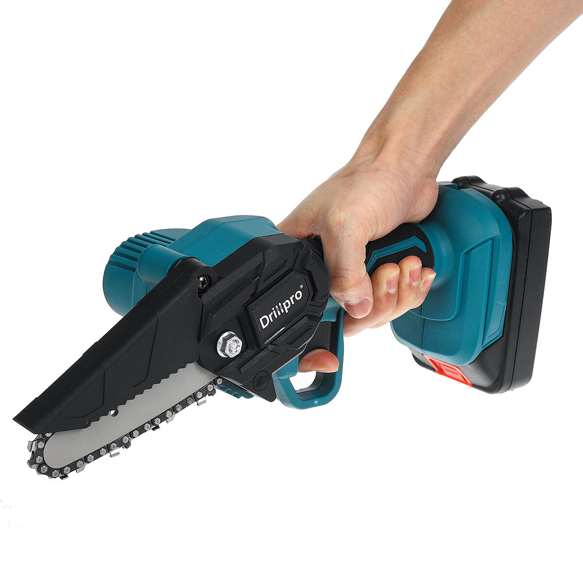 4 inch elektrische kettingzaag mini draadloze 550 w eenhandige zaag houtbewerking houtsnijder w / 1 st of 2 stuks batterij voor makita