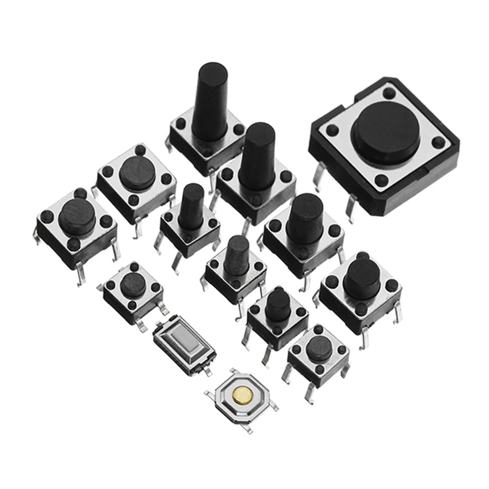 mini-drukknop pakket micro-schakelaar switch 12 soorten 30 stuks