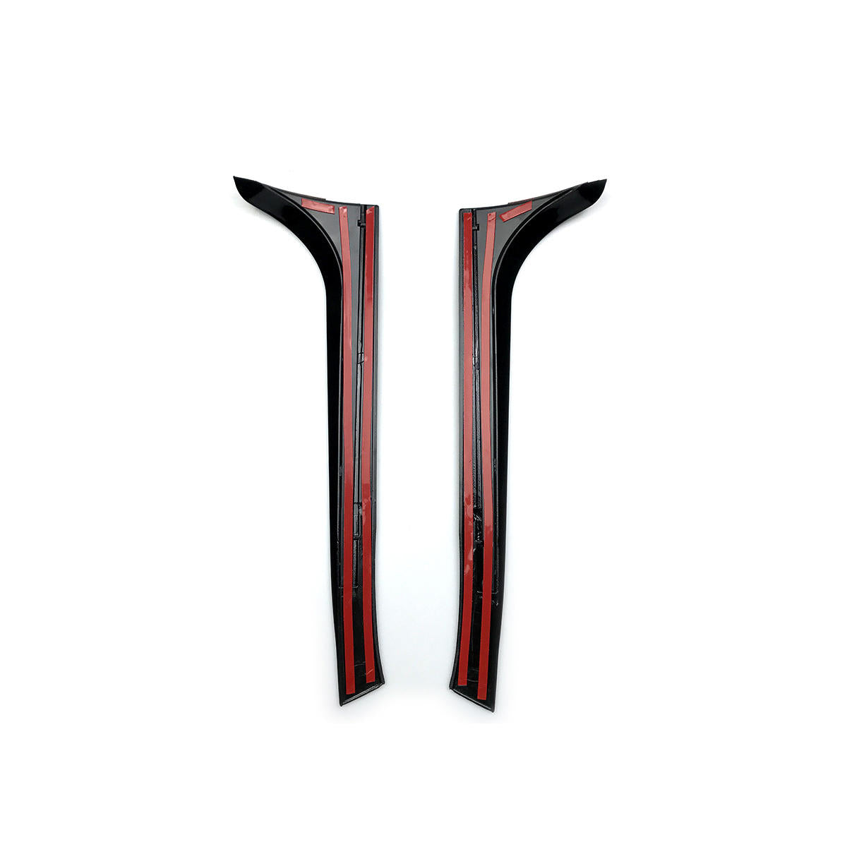 2 stuks auto zwart gloss black achterruit side spoiler wing canards splitter voor vw golf 6 mk6 2008-2013