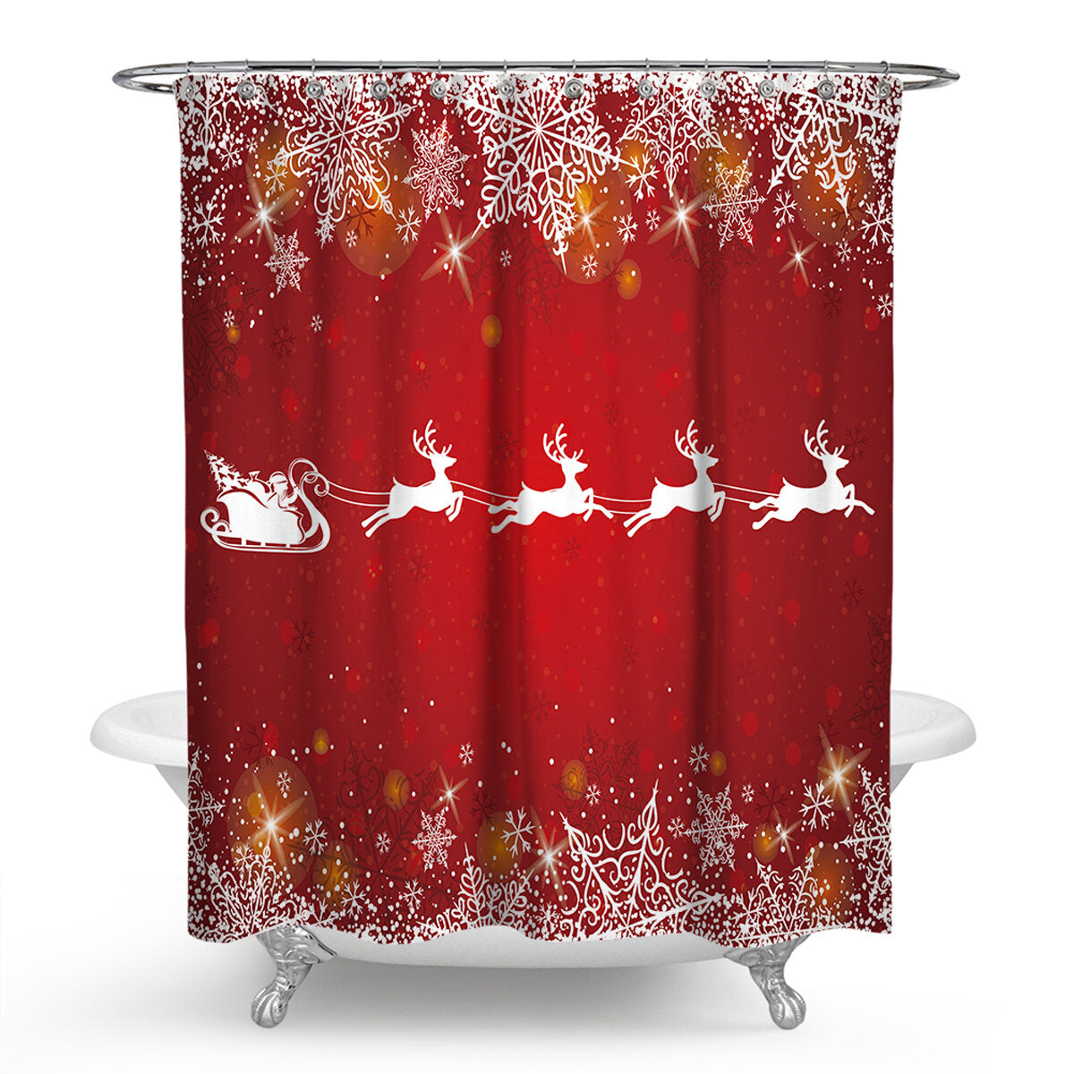 kerstversiering 180x180cm douchegordijn mat badkamer antislip tapijt tapijt