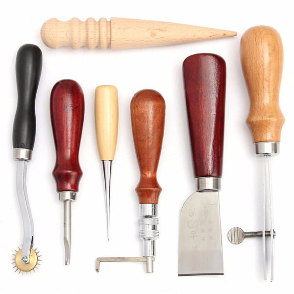 7 stuks leathercraftool handstiksels naaien toolkits