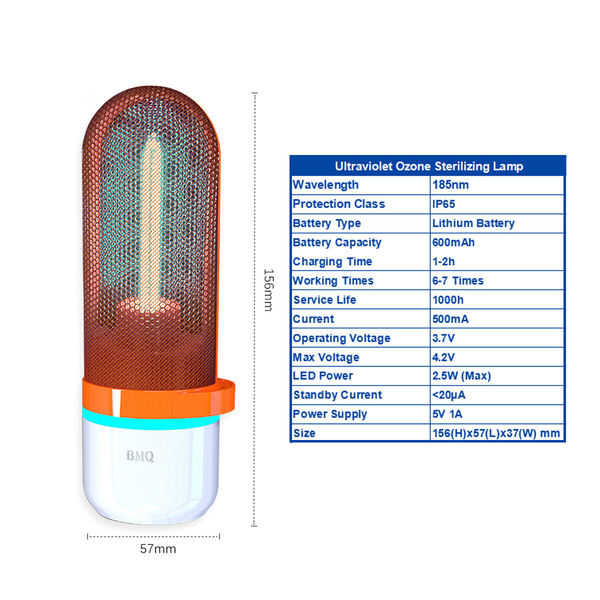 ultraviolette ozonsterilisatie uv lamp draagbare desinfectie verlichting mijten doden dc5v uv sterilisatielamp
