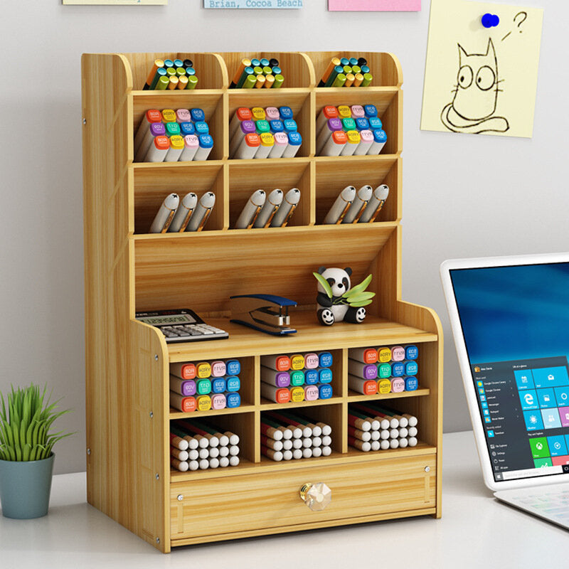 desk organizer desktop storage borstel container kantoor potloodhouder pen box tool