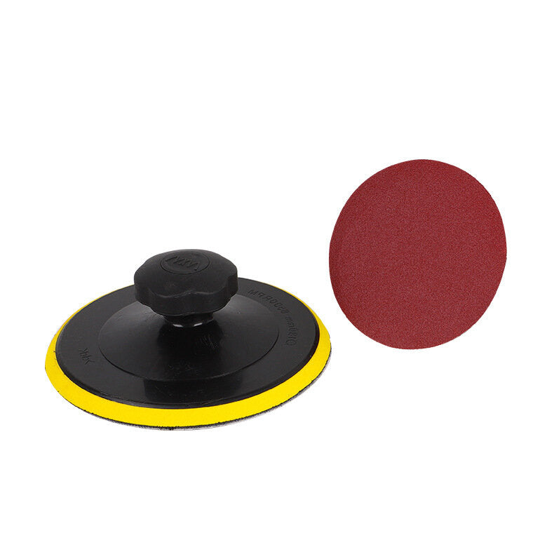 60 stuks 3 inch 60/80/120 grit schuurpapier met 75mm handpolijstpad voor polijsten schuurgereedschap