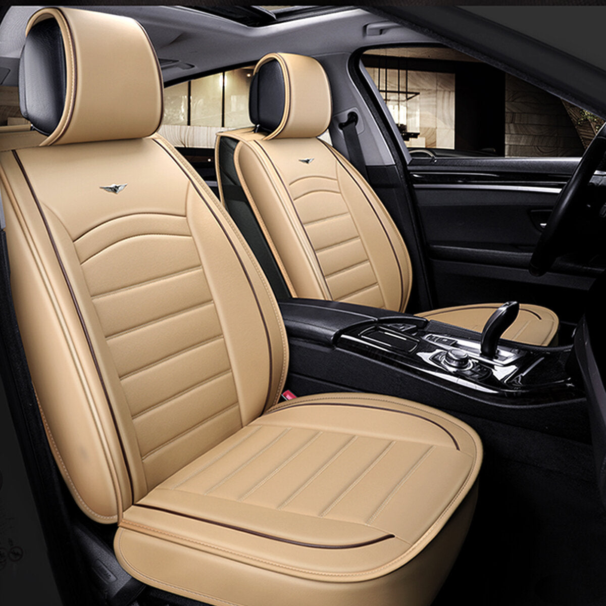 luxe pu-leer volledige surround autostoel cover kussen pet pad mat protector suv