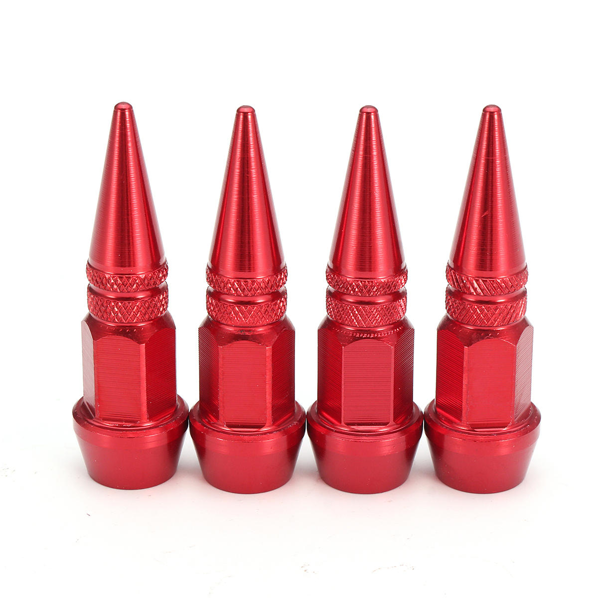 4 stuks band stofdicht wiel stem ventieldopjes aluminium auto auto fiets spike vorm