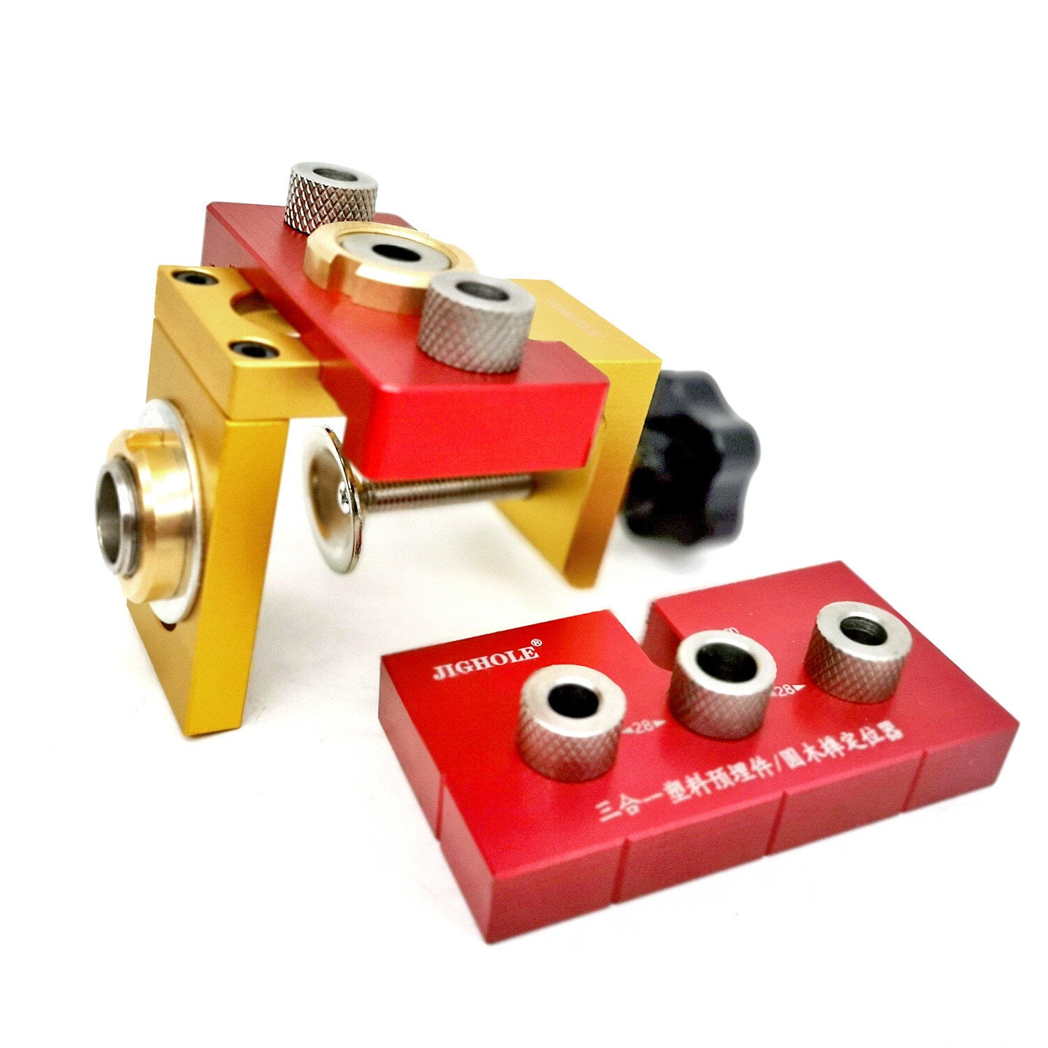 3 in 1 dowelling jig houtbewerking verstelbare aluminium boorgeleider locator