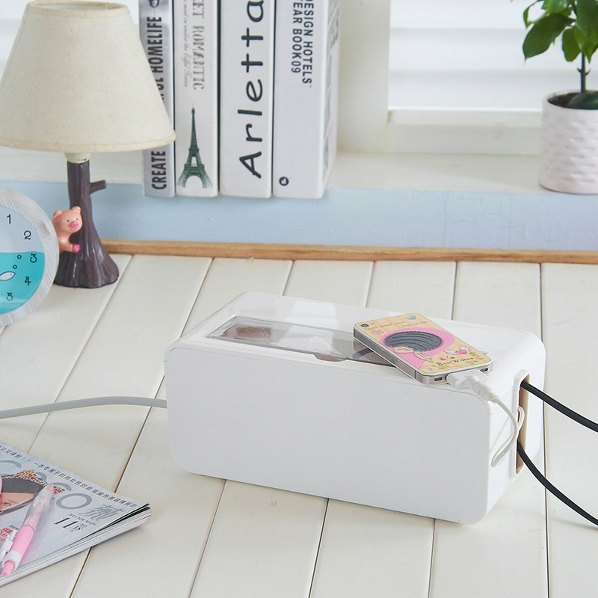 kabel opbergdoos draad lijn socket organizers telefoon oplaadsnoer verzamel cases