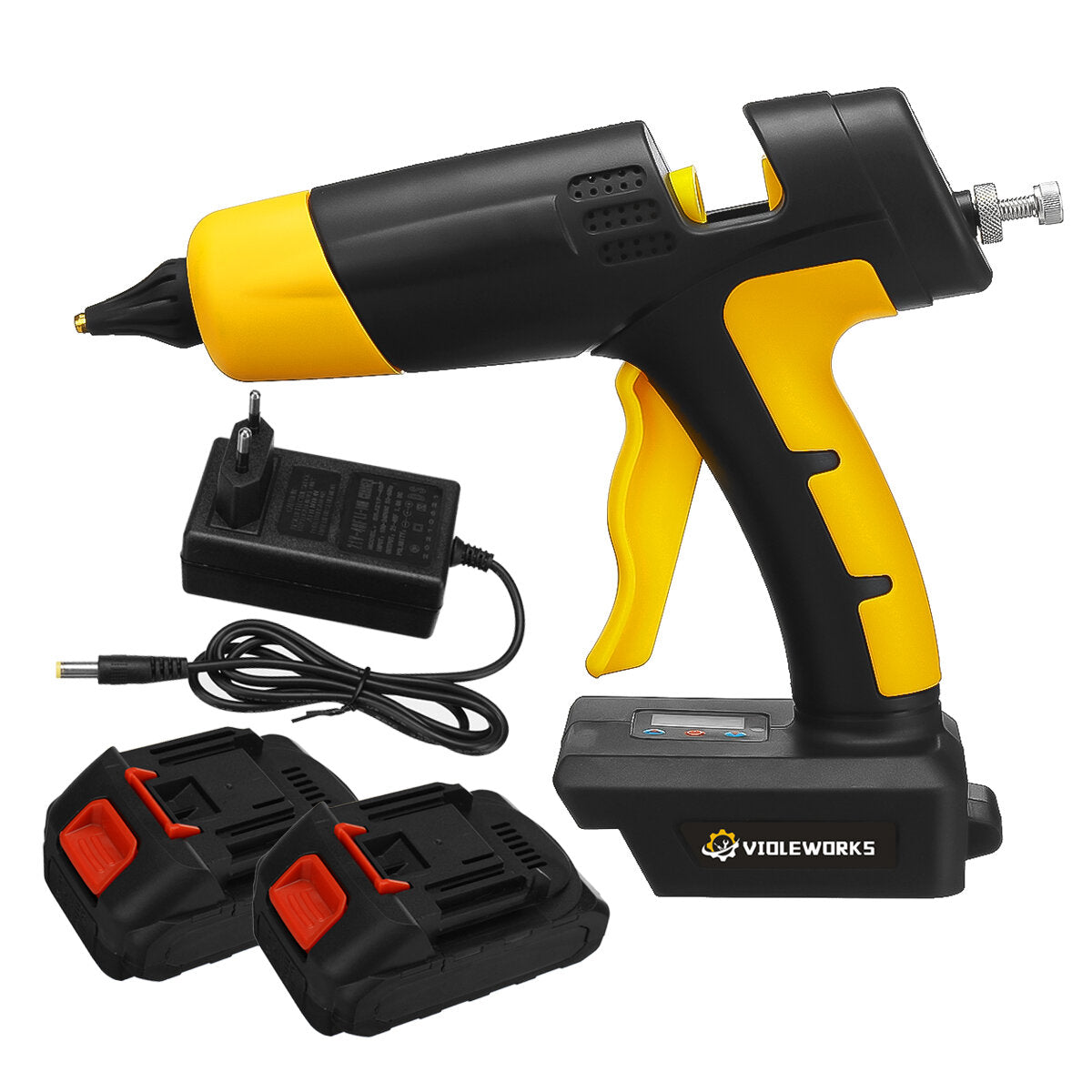 21v digitale hot melt lijmpistolen draadloze oplaadbare hot lijm applicator home improvement diy