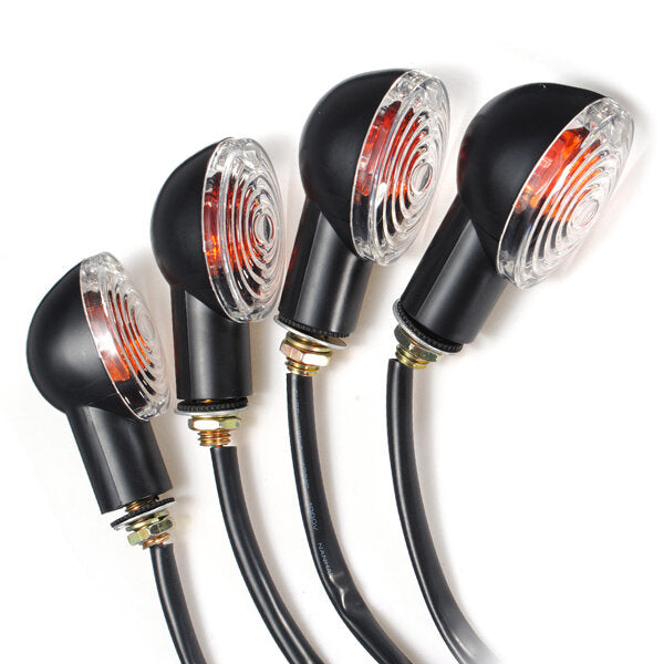 4 stuks mini cat eye turn light black voor honda suzuki ducati kawasaki