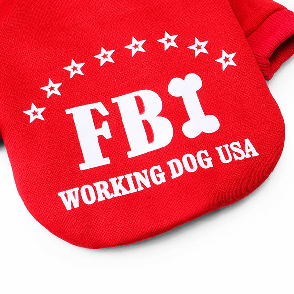 fbi pet honden kat katoen hoodie trui jas met hoed
