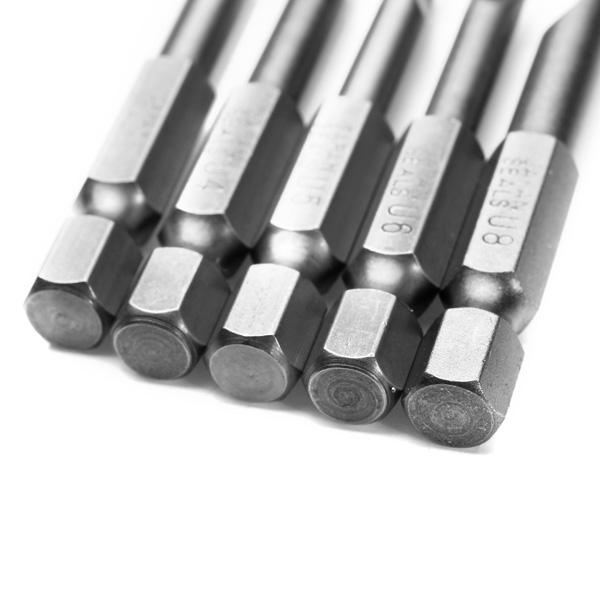 5 stuks 50 mm 1/4 inch zeskantige magnetische u-vormige schroevendraaierbits