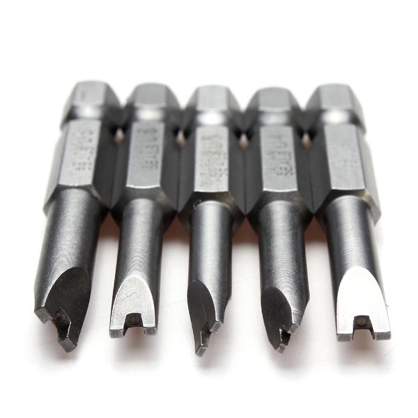 5 stuks 50 mm 1/4 inch zeskantige magnetische u-vormige schroevendraaierbits