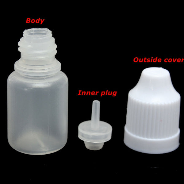1 stuks 5-100ml lege plastic drukbare oogvloeistof druppelflessen