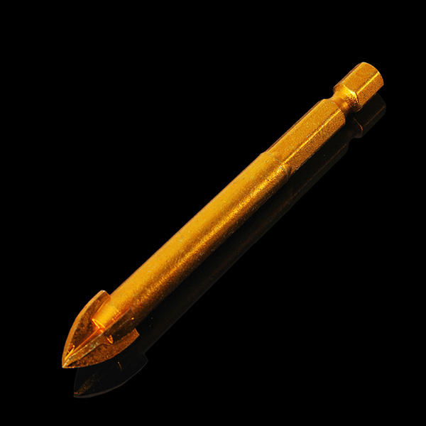6 mm schacht titanium carbide glas boor cross spear point head boor