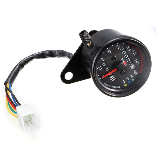 universele motorfiets dual led backlight signaal kilometerteller kilometerstand snelheidsmeter gauge