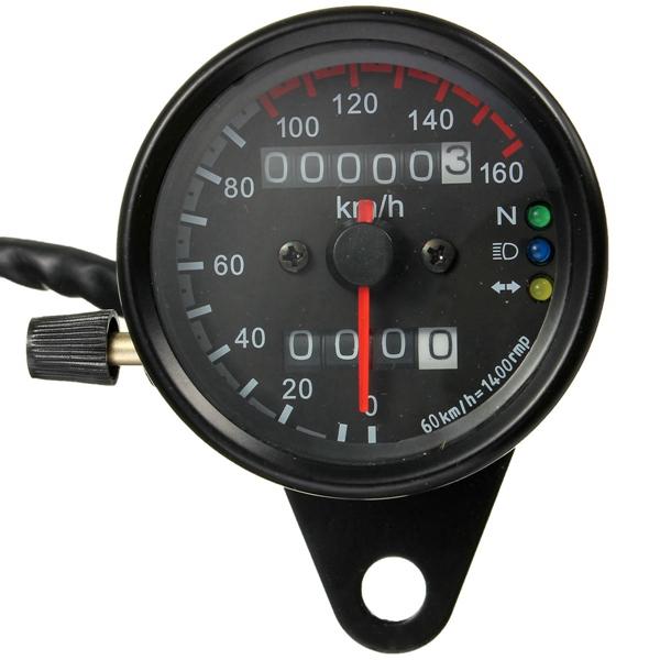universele motorfiets dual led backlight signaal kilometerteller kilometerstand snelheidsmeter gauge