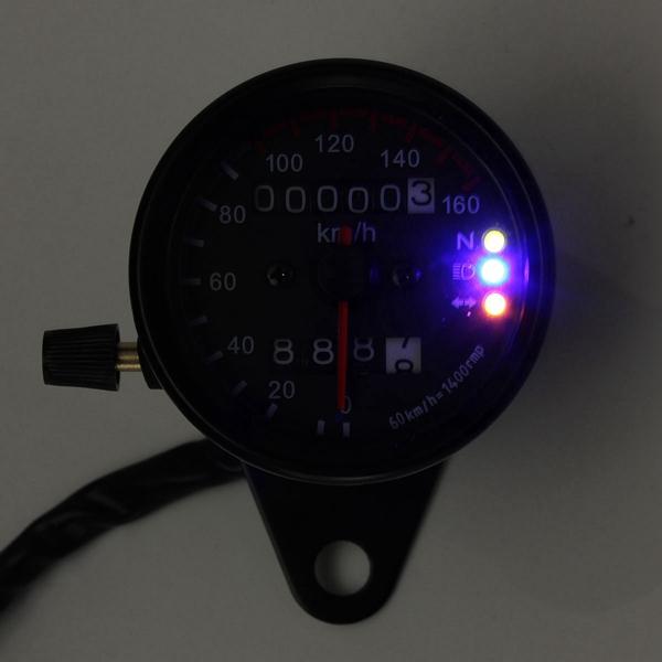 universele motorfiets dual led backlight signaal kilometerteller kilometerstand snelheidsmeter gauge