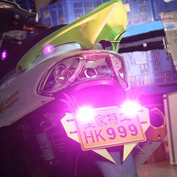 12 v motorfiets led kentekenverlichting rem strobe flash staartdecoratie flashlight