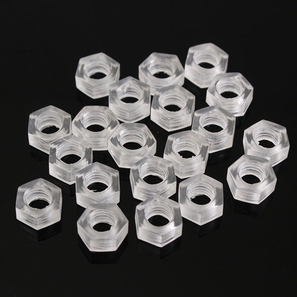 20st. m3 tot m6 pc transparante schroeven nylon schroeven plastic schroeven noten