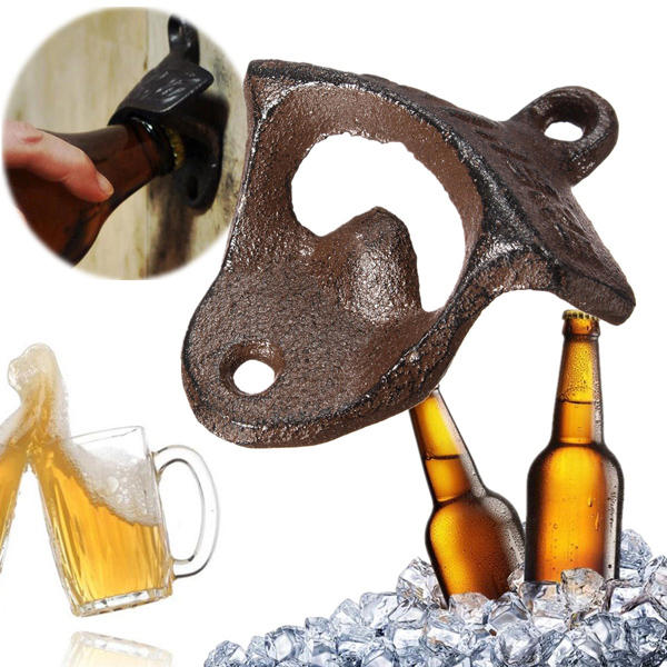 metal retro wall mounted bottle opener opknoping hook bierfles opener