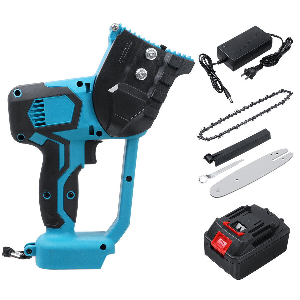 1080 w 8 inch elektrische draadloze kettingzaag kettingzaag handheld tuin hout snijgereedschap w / geen / 1pc batterij
