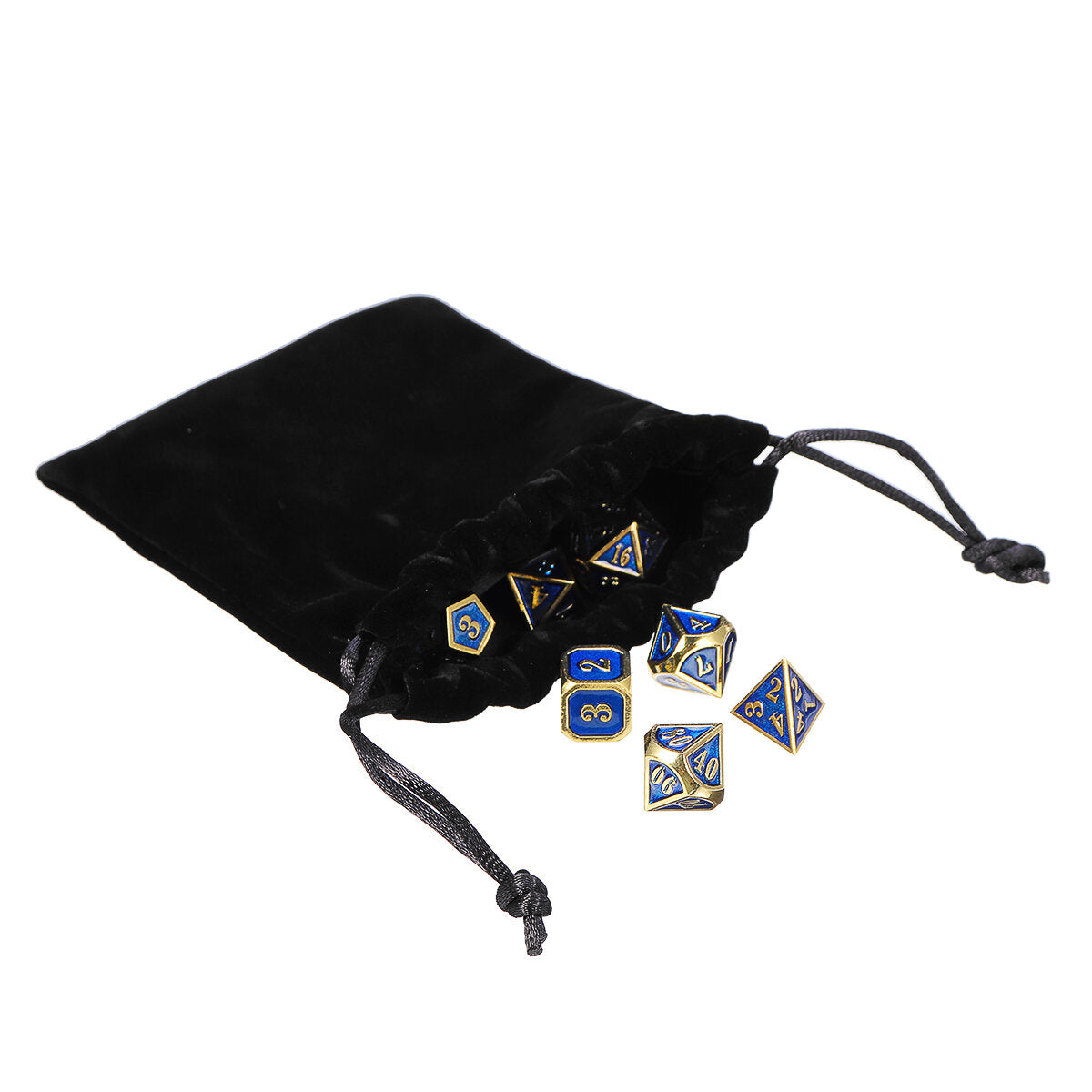7 stuks zware metalen polyhedral dobbelstenen set meerzijdige dobbelstenen antieke rpg rollenspel dobbelstenen
