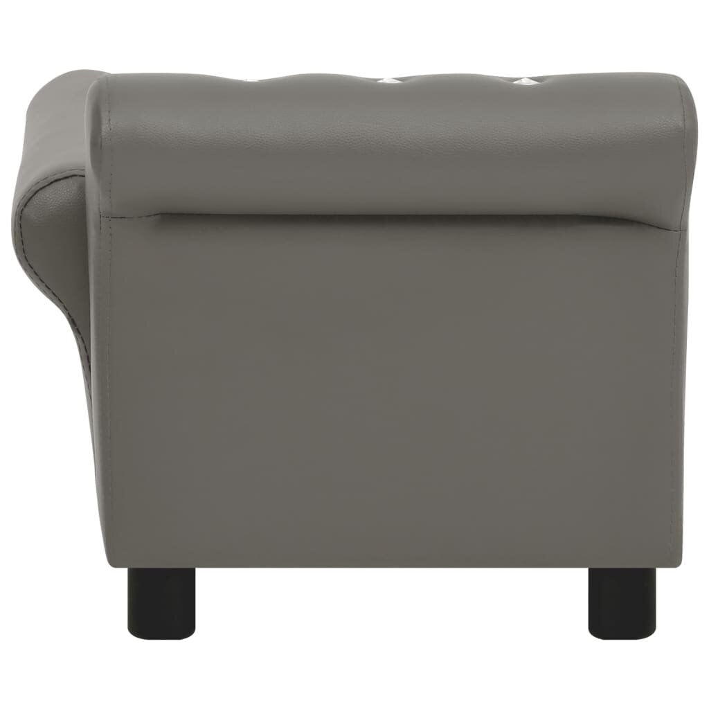 hondenbank 83x45x42 cm kunstleer grijs