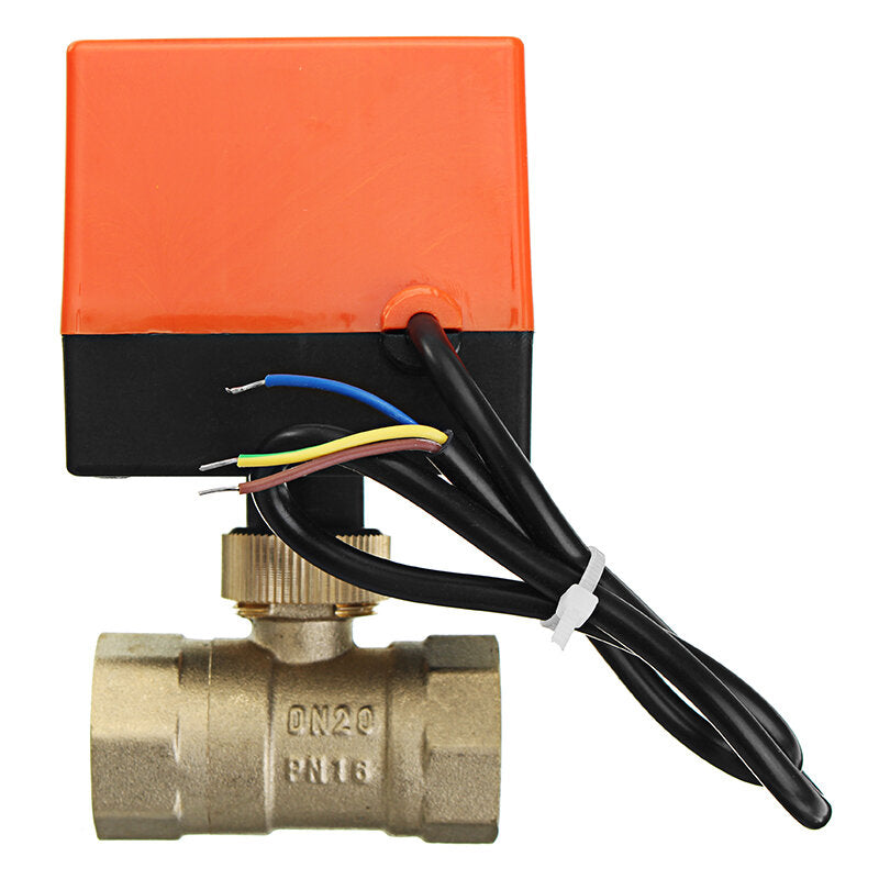 tmok tk260 1/2  3/4  1  1-1/4 gemotoriseerde elektrische messing kogelkranen 3 draad wisselstroom 220v volledige poort klep