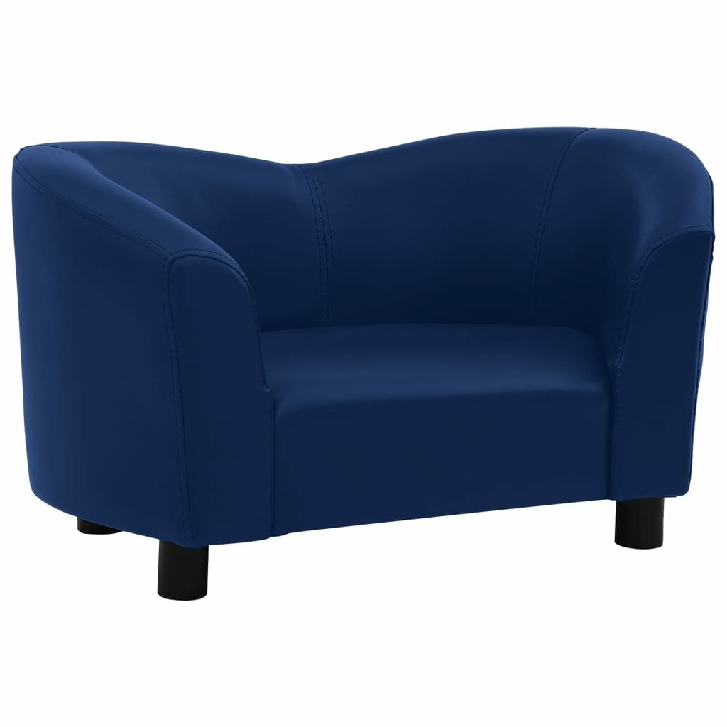 hondenbank 67x41x39 cm kunstleer blauw