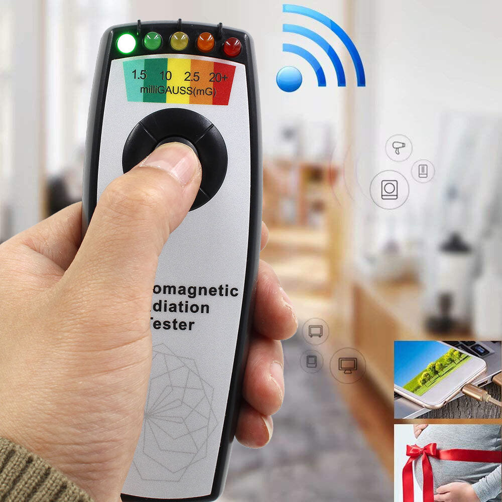 draagbare elektromagnetische stralingstester veld emf gauss-meter ghost hunting tester met 5 leds