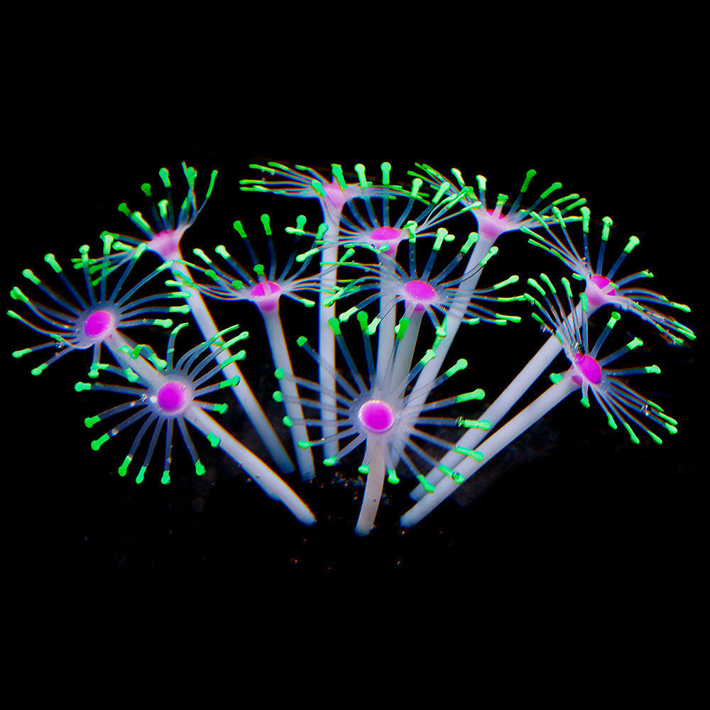 silicone gloeiende kunstmatige aquarium aquarium coral planten ornament onderwater huisdieren decor