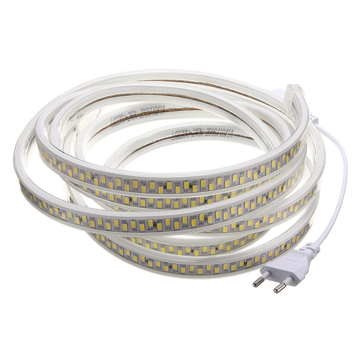 ac220v 3m waterbestendig smd5730 5630 flexibele led-strook tape rope light eu-plug voor huisdecoratie