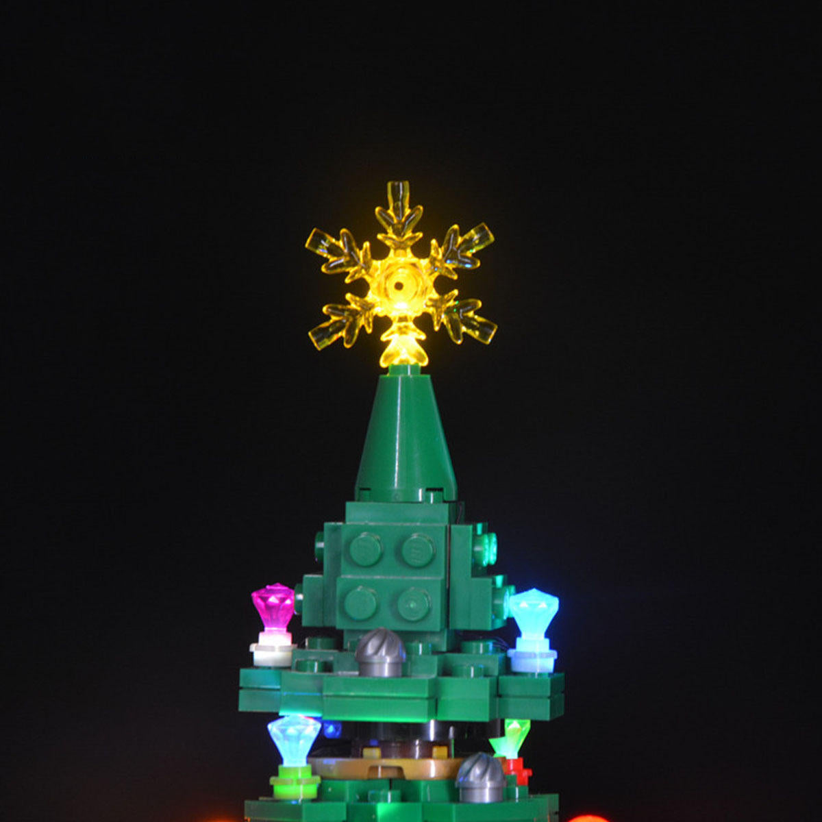 led-lichtverlichtingsset alleen voor lego 40338 blokken met kerstboomverlichting