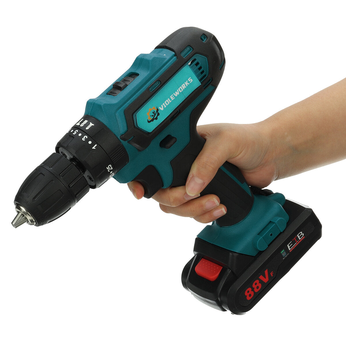 boormachines met 2 snelheden 6000 mah accuboormachine 3 in 1 elektrische schroevendraaier hammer boormachine met 2 stuks batterijen