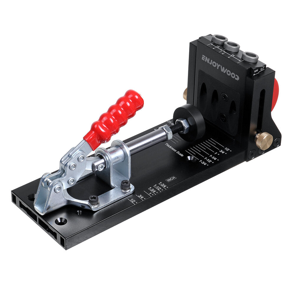 enjoywood xk4 pocket hole jig kit aluminium verstelbare houtbewerking boorgids voor schuine gaten met boor