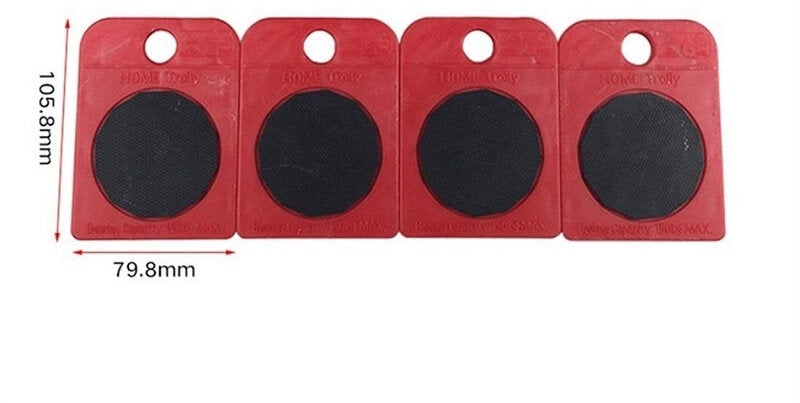 1 stuks meubels mover tool plastic mover geel rood base accessoires