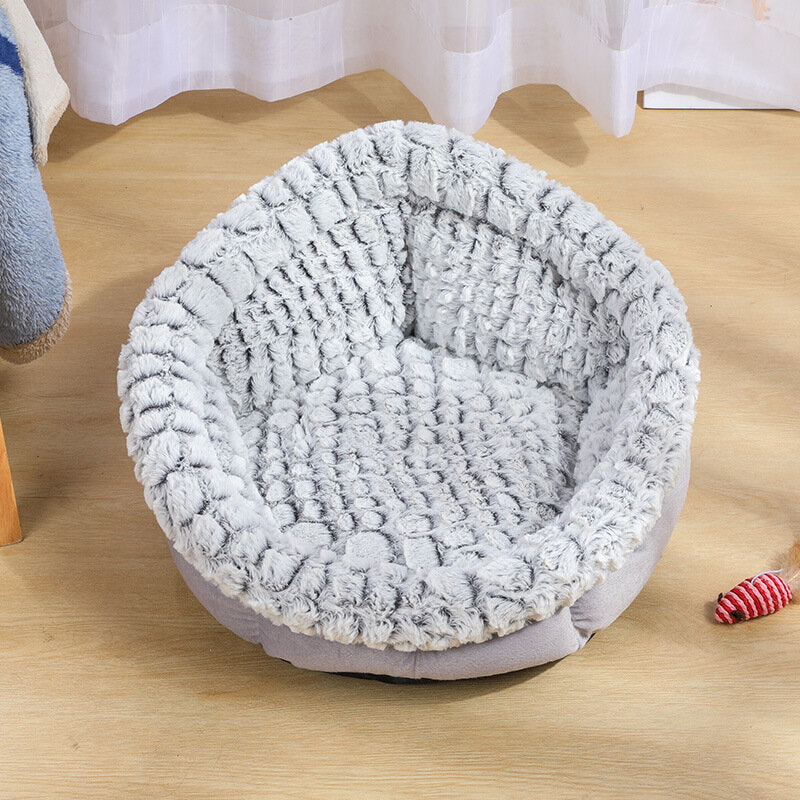 pet cat bed super soft warm round super cute dog nest kennel