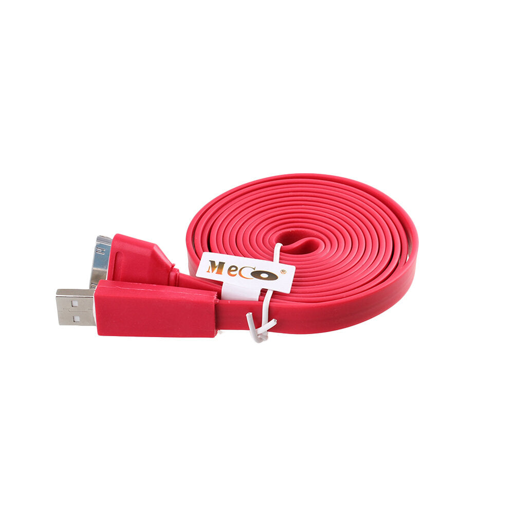 2m usb platte noodle kabel voor i phone 4 4s 1pod en 1pad 2/3 datakabel oplaadsnoer