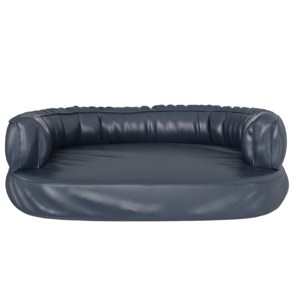 hondenmand ergonomisch schuim 60x42 cm kunstleer donkerblauw