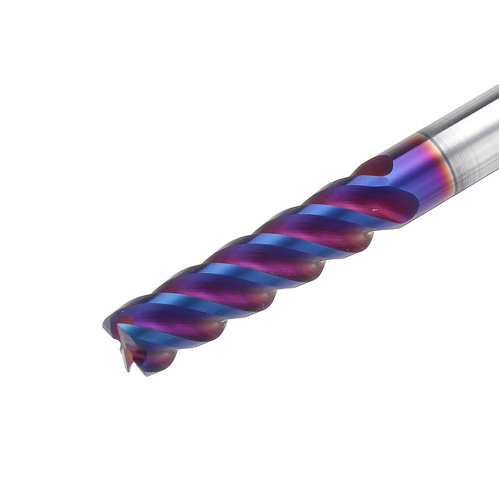 l75mm d4/5/6/8/10 mm hrc60 4-fluitenfrees blauw naco gecoat hardmetalen frees cnc-gereedschap