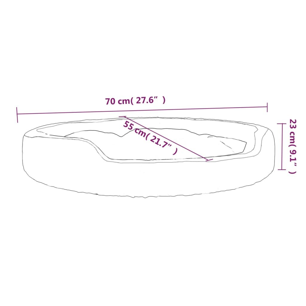 hondenmand 70x55x23 cm pluche zwart