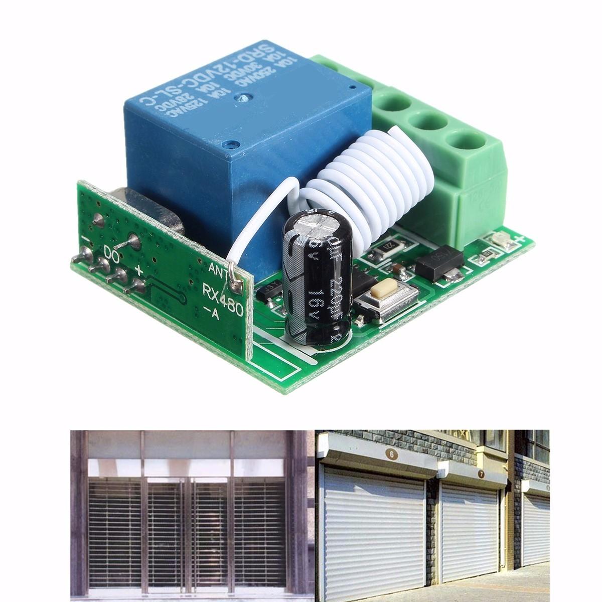 50 stuks dc12v 10a 1ch 433 mhz draadloze relais rf afstandsbediening schakelaar ontvanger module