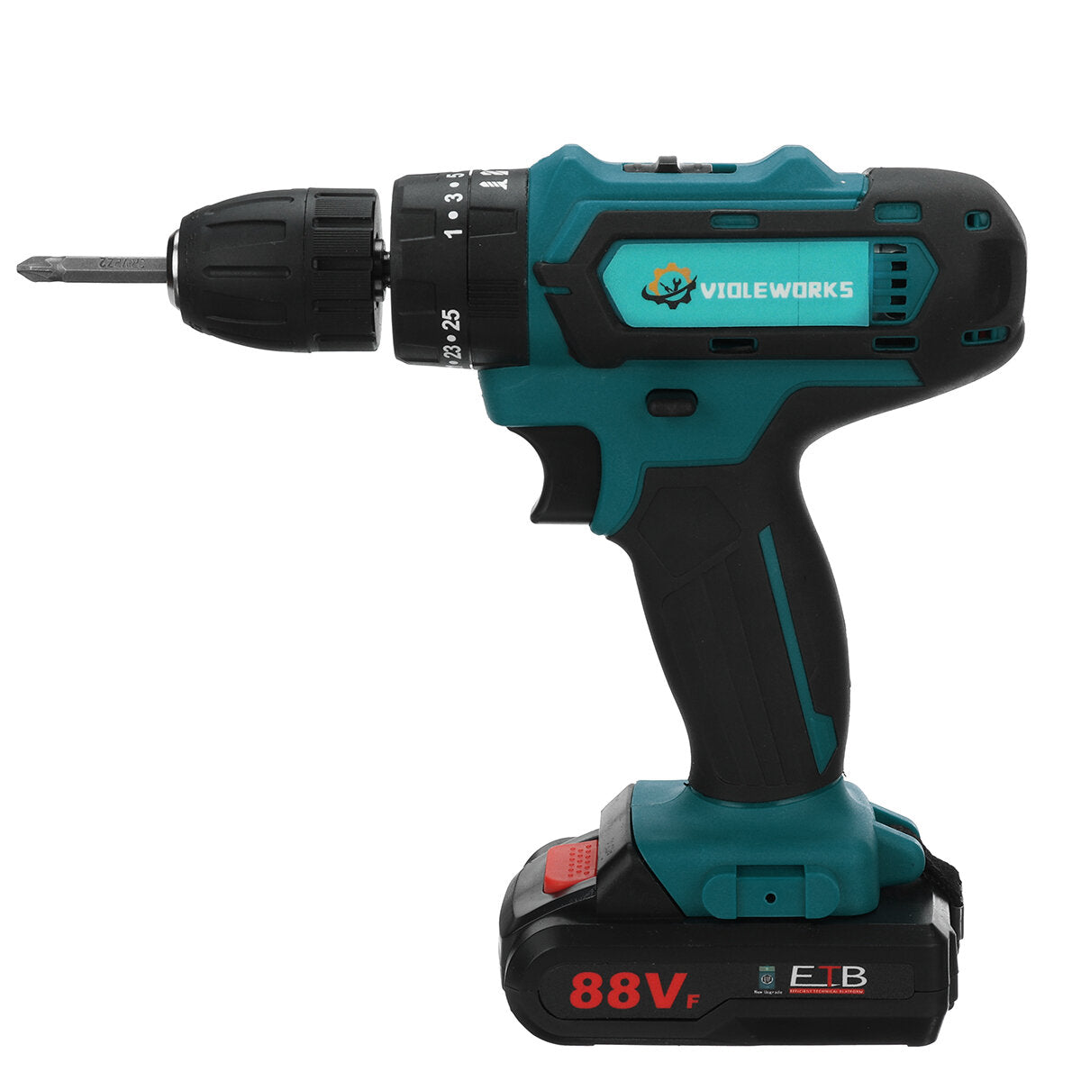 boormachines met 2 snelheden 6000 mah accuboormachine 3 in 1 elektrische schroevendraaier hammer boormachine met 2 stuks batterijen