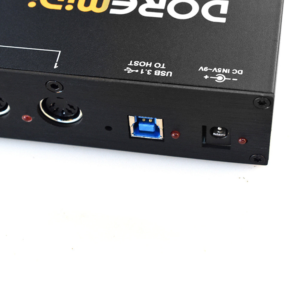 doremidi nieuwe hub-8 midi 6x6 usb midi host x2 usb 3.1 midi hub box