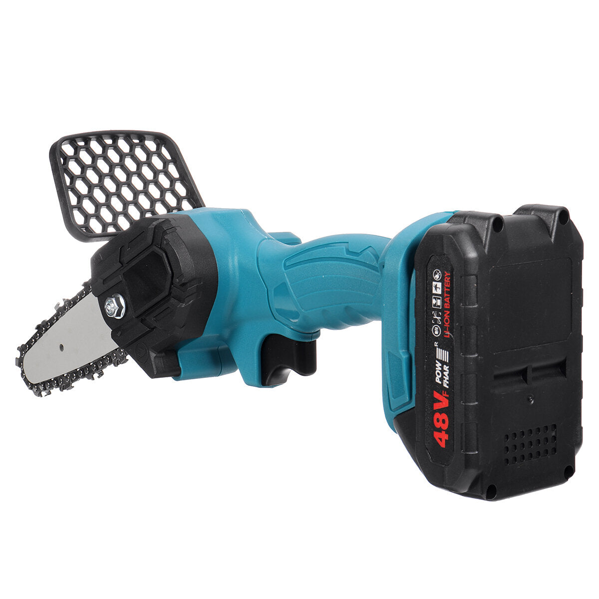4 inch 800 w 48vf elektrische kettingzaag draagbare handheld houtsnijder houtbewerking snijgereedschap w / geen / 1 st / 2 stuks batterij eu-stekker