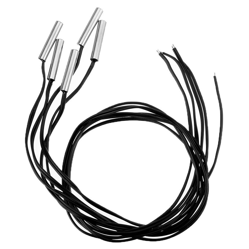 50 stuks 10kohm 1% 3435 0.5 m ntc thermistor nauwkeurigheid temperatuursensor kabel cilindersonde hoge gevoeligheid temperatuursensor draad